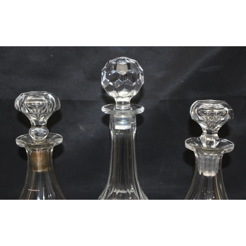 1710 - 6 assorted antique and later cut glass decanters, the largest approx 33cm tall and an Edinburgh Crys... 