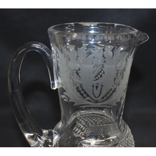 1710 - 6 assorted antique and later cut glass decanters, the largest approx 33cm tall and an Edinburgh Crys... 