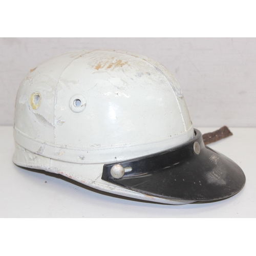 802 - 3 vintage motorcycle helmets to inc 