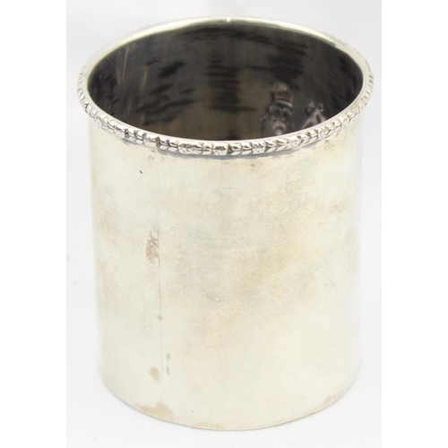 1076 - Bedros A Sevadjian (Armenian, 1918-77) a vintage .800 silver beaker with embossed lion crest, marked... 