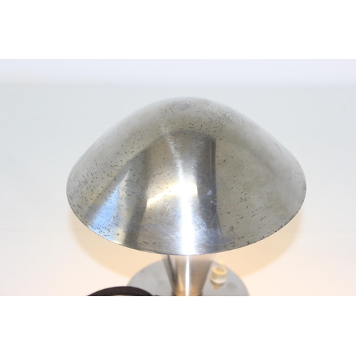 295C - Italian Lamps - 1930's Bauhaus mushroom lamp in brushed steel, Designed by Josef Hurka for Napako Ba... 