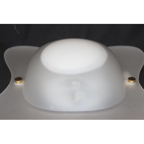 295S - Italian Lamps - 1980/90's unusual large star shaped frosted glass ceiling light, approx 44cm diamete... 