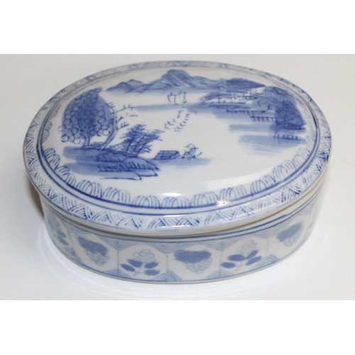 1481 - Qty of assorted Chinese and Oriental blue and white ceramics, mainly 20th century pieces