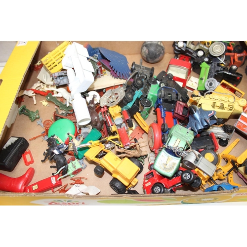 711 - Qty of assorted mixed toys to inc many die-cast vehicles, to inc Spot-On, a boxed Chad Valley washin... 