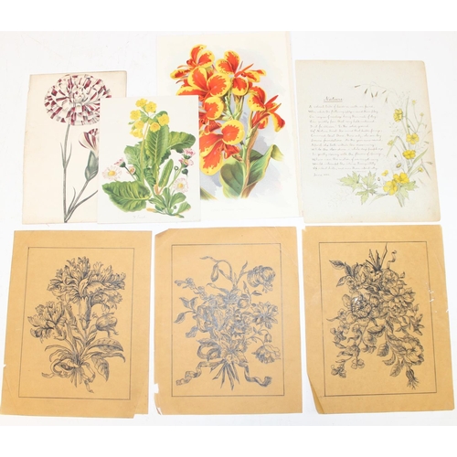 481 - Qty of antique and later book plate prints/lithographs, mostly flower/plant themed to incl examples ... 