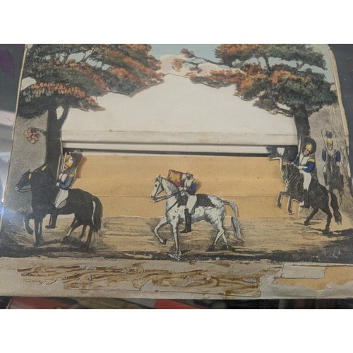 603 - Peep-show: View of the Mall in St. James's Park 1829, a rare concertina paper toy, dated 1829 but wi... 