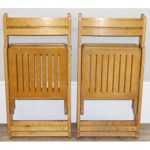 67 - 4 assorted folding wooden chairs, each approx 80cm tall