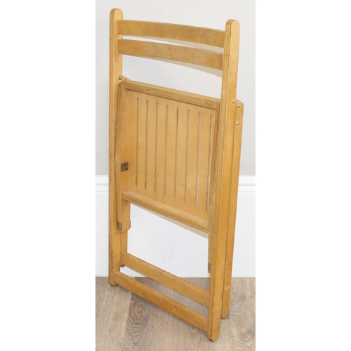 67 - 4 assorted folding wooden chairs, each approx 80cm tall