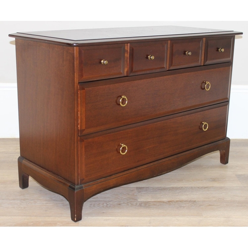 131 - A retro Stag 4 over 2 chest of drawers, approx 107cm wide x 47cm deep x 71cm tall