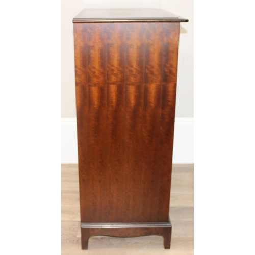 129 - A retro Stag 2 over 3 over 2 chest of drawers, approx 82cm wide x 47cm deep x 112cm tall