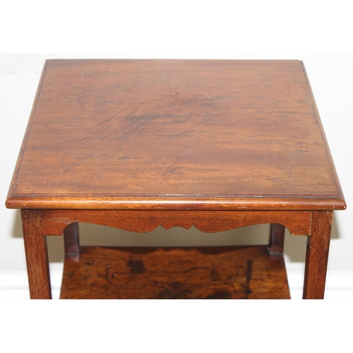 38 - A 19th century mahogany bedside table or night stand with single drawer, approx 35cm wide x 35cm dee... 