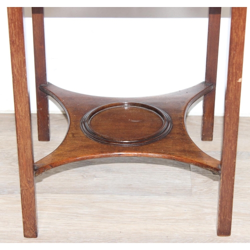 38 - A 19th century mahogany bedside table or night stand with single drawer, approx 35cm wide x 35cm dee... 