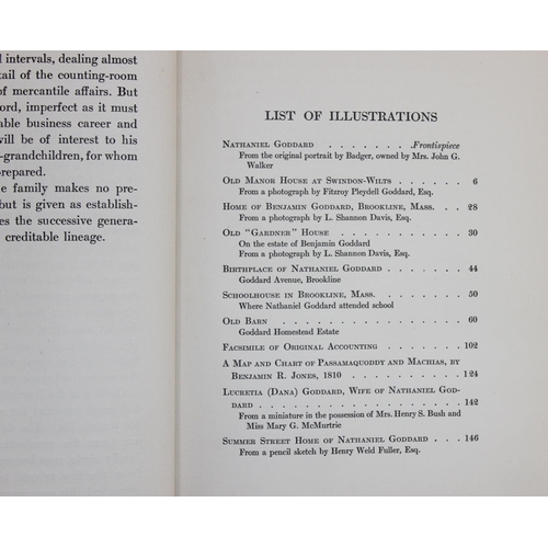 503 - Nathaniel Goddard: A Boston Merchant, 1767-1853, Published by The Riverside Press, Boston, 1906, hal... 