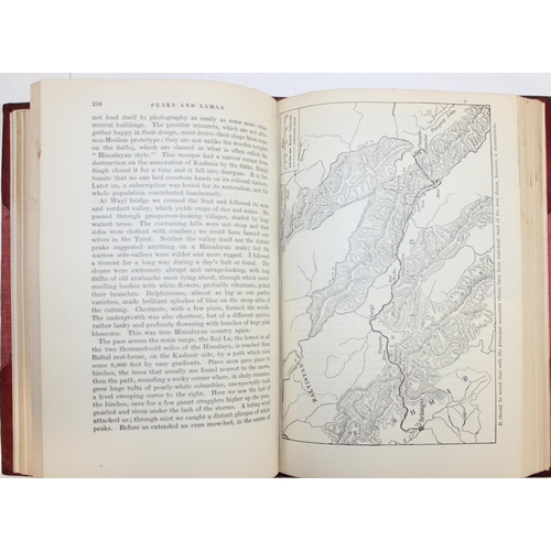 505 - Two vintage books relating to mountaineering to inc Peaks and Lamas by Marco Pallis 1942 in half lea... 