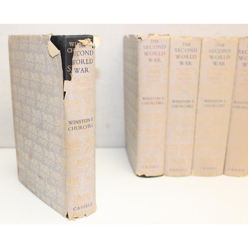 508 - Set of six Winston S Churchill 'The Second World War' books, all first edition with dust jackets, al... 