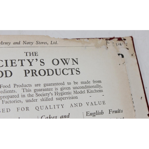 509 - Army & Navy Stores Limited 1935-1936 Price List, bound in red leather with gilt decoration, lots of ... 