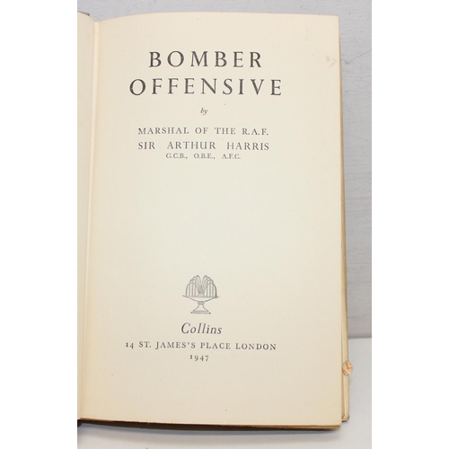 510 - Qty of assorted books to mainly RAF related to inc some signed by the author, to inc Bomber Offensiv... 