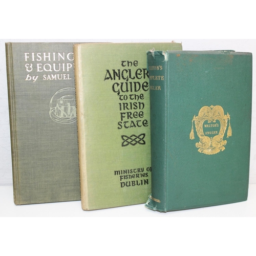 515 - Qty of assorted antique and vintage Fishing related books to inc Walton's Angler, The Complete Angle... 