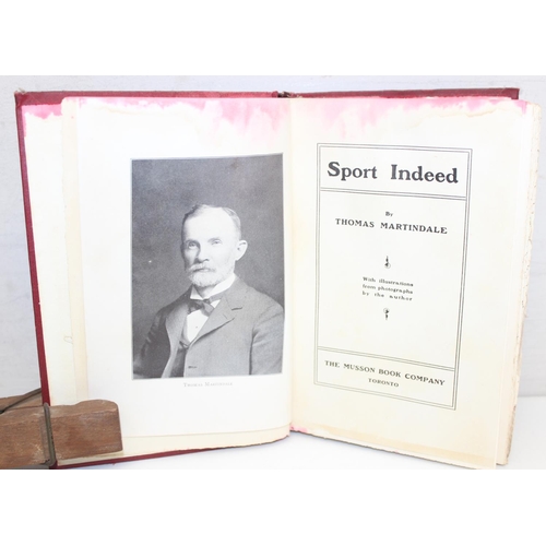 517 - 4 assorted antique books relating to hunting and sporting past times within America to inc Complete ... 