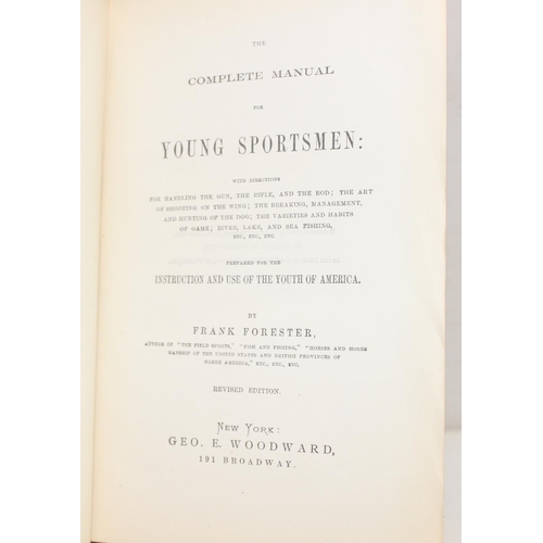 517 - 4 assorted antique books relating to hunting and sporting past times within America to inc Complete ... 