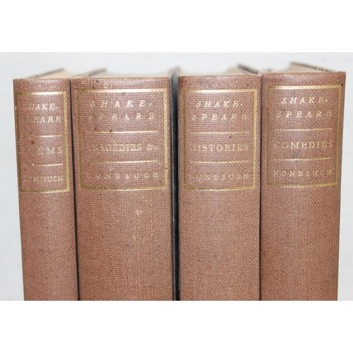 522 - The Complete Works of William Shakespeare Published by The Nonesuch Press, London, 1953, 4 volumes w... 