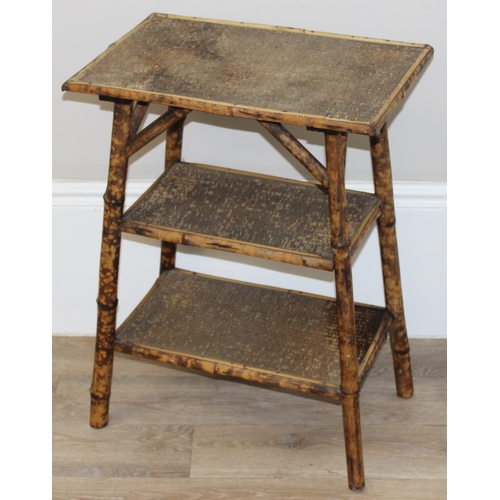 17 - A 19th century Aesthetic Movement period bamboo side table, approx 52cm wide x 36cm deep x 70cm tall