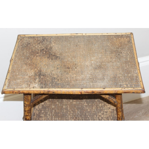 17 - A 19th century Aesthetic Movement period bamboo side table, approx 52cm wide x 36cm deep x 70cm tall