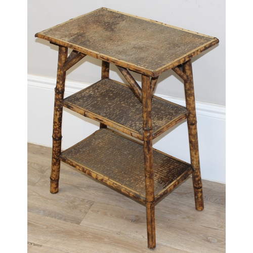 17 - A 19th century Aesthetic Movement period bamboo side table, approx 52cm wide x 36cm deep x 70cm tall