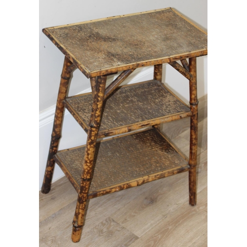 17 - A 19th century Aesthetic Movement period bamboo side table, approx 52cm wide x 36cm deep x 70cm tall