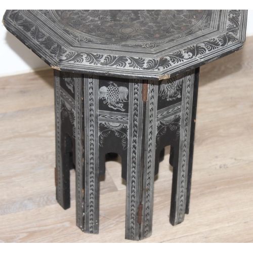 136 - A 19th century Aesthetic Movement period bamboo side table with square top, approx 47cm wide x 47cm ... 