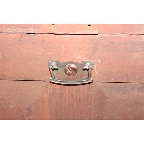 35 - A Victorian mahogany breakfront sideboard, 2 side cupboards flanking a central cupboard, one of the ... 