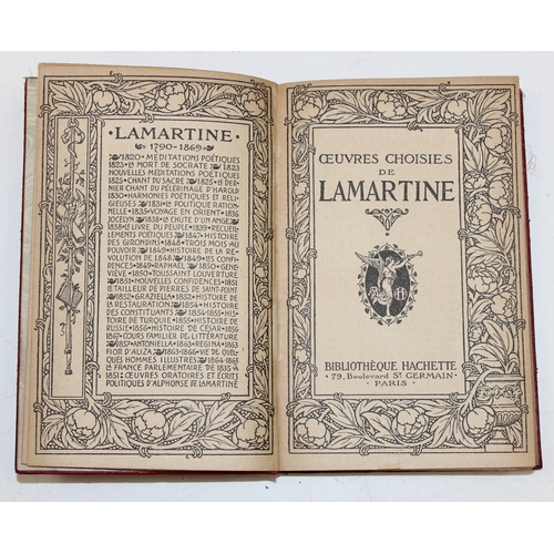 535 - Qty of assorted antique and later leather bound books to inc 19th century bibles, Petit Larousse etc