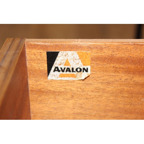 10 - A retro modular Ladderax style shelving unit by Avalon, comprising of 3 cupboards, a 3 drawer chest ... 