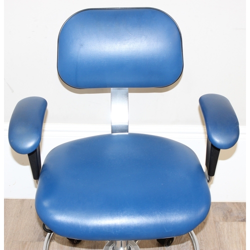 65 - BioFit height adjustable blue swivel chair