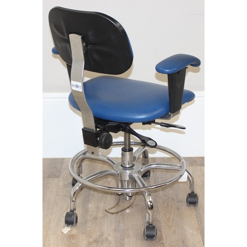 65 - BioFit height adjustable blue swivel chair