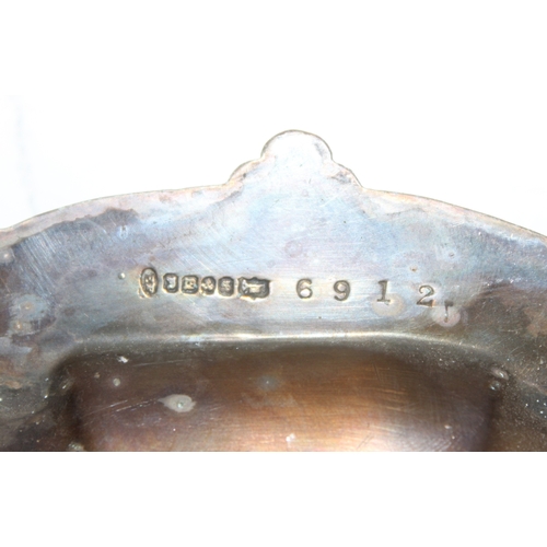 1035 - A large antique silver plated serving tray with shell border by James Dixon & Sons, approx 4.8kg gro... 