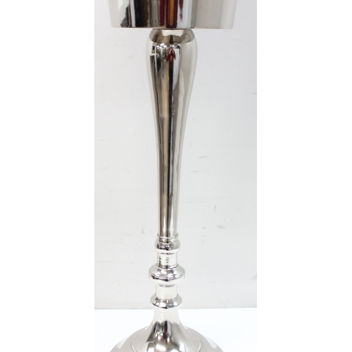 1037 - Chrome finished free-standing pedestal ice-bucket stand with 2 handles, stamped for Brunello Cantina... 