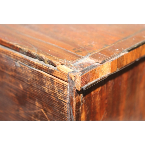 276 - Antique small or miniature mahogany 2 over 3 chest of drawers or collectors chest, possibly and appr... 