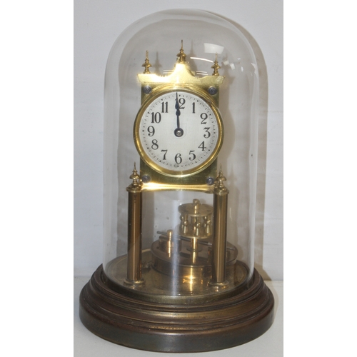 1358 - Mix of antique and later mantel clocks, to incl slate-cased, anniversary, Napoleon Hat clock and oth... 