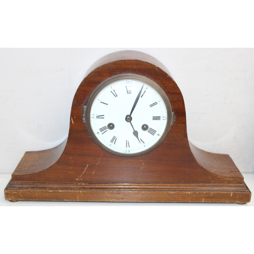 1358 - Mix of antique and later mantel clocks, to incl slate-cased, anniversary, Napoleon Hat clock and oth... 