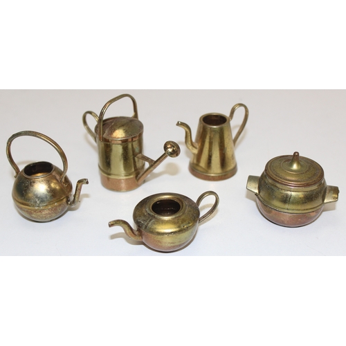 1462 - Qty of mixed small brassware to incl Tibetan temple bells, letter opener, spoons and other interesti... 