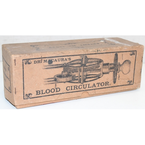 1615 - Early 20th century 'Blood Circulator' in original advertising box by Dr Gerald Macaura, patent No. 1... 