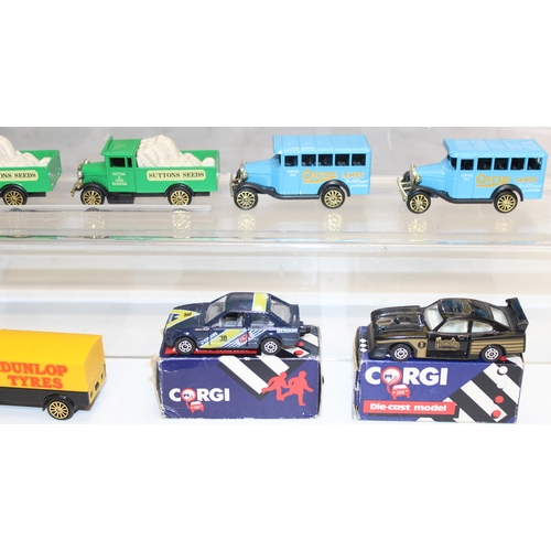 603 - Qty of Die cast scale model vehicles to incl Corgi, Hot Wheels etc, many with advertising such as Mc... 