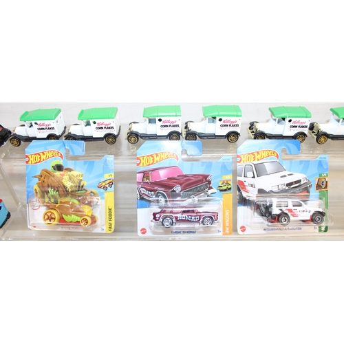 603 - Qty of Die cast scale model vehicles to incl Corgi, Hot Wheels etc, many with advertising such as Mc... 