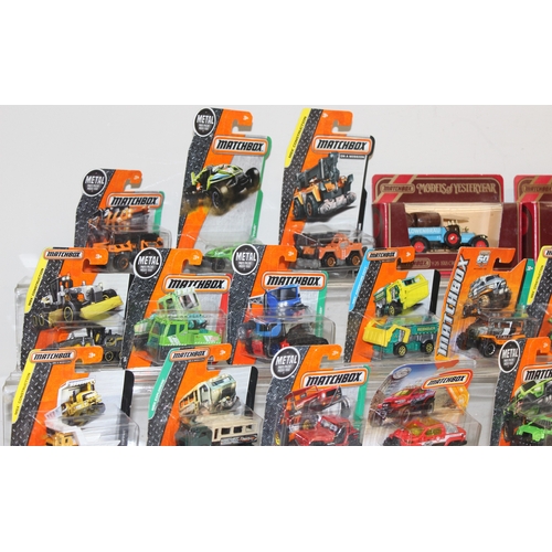 604 - Qty of Matchbox toy scale model vehicles, many in original packaging, some advertising such as Rownt... 