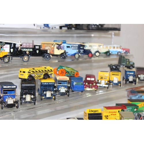 605 - Large qty of scale model vehicles, many in original packaging, mostly Lledo, some with advertising