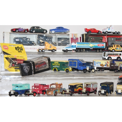 605 - Large qty of scale model vehicles, many in original packaging, mostly Lledo, some with advertising