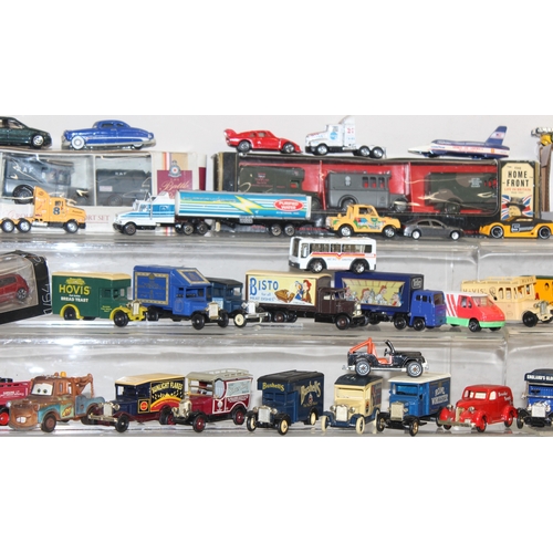 605 - Large qty of scale model vehicles, many in original packaging, mostly Lledo, some with advertising