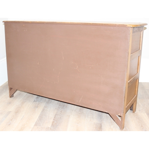 43 - Ercol old colonial range sideboard consisting of 4 drawers and 2 cupboards, approx 147cm wide x 50cm... 