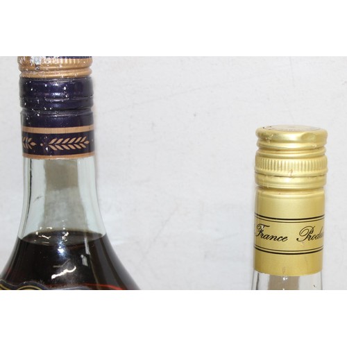 1553 - 5 various bottles of brandy to include 70cl XO Superior Napoleon French Brandy, 1 litre bottle of St... 